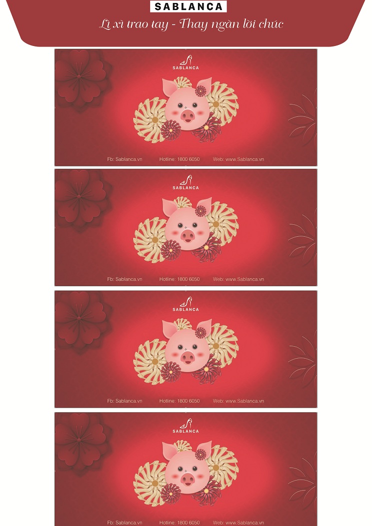 bao lì xì may mắn sablanca
