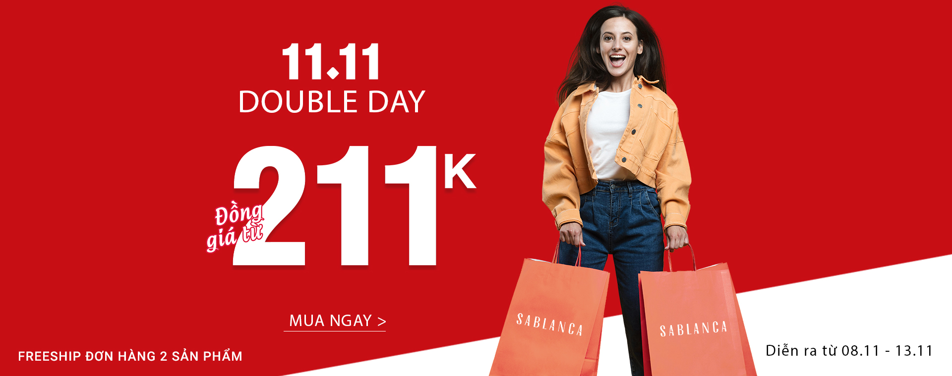 Sale 11.11 với giá từ 211k