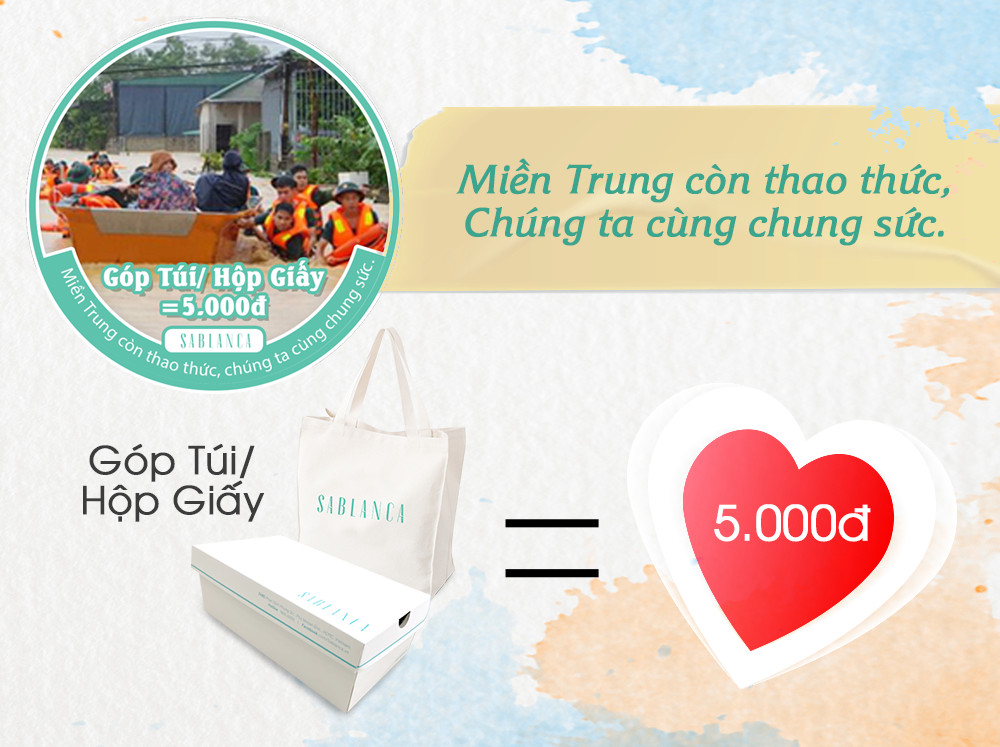 Thuong-ve-Mien-Trung-Cung-Sablanca-dong-gop-01-hop-tui-giay-tuong-duong-5000đ-gay-quy-huong-ve-mien-Trung